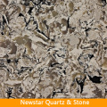 NQ6027X-Newstar Mediterranea Dark Brown Quartz Stone Sheet